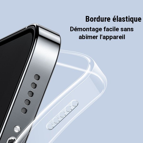 Coque transparente TPU fine pour iPhone 17 Pro Max et modèles compatibles