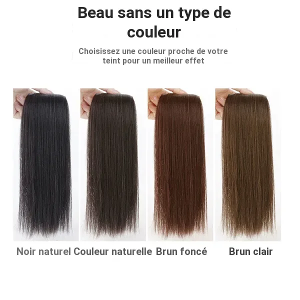 Coussinet cheveux naturels à clip, extension racine invisible double face