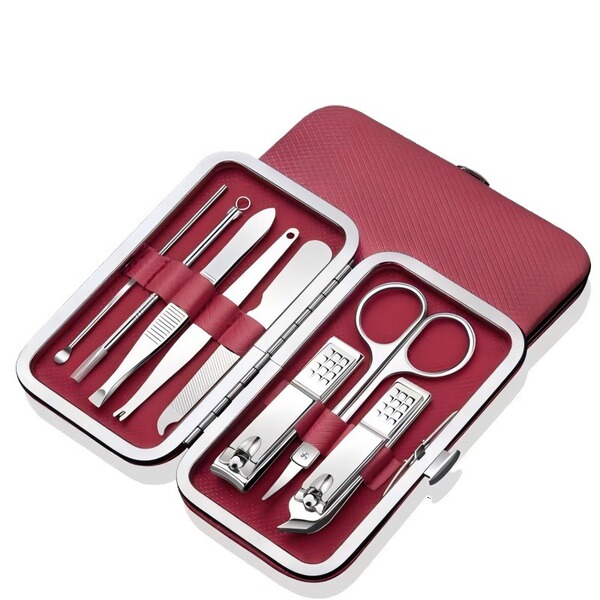 Ensemble de manucure complet 8 pièces en acier inoxydable