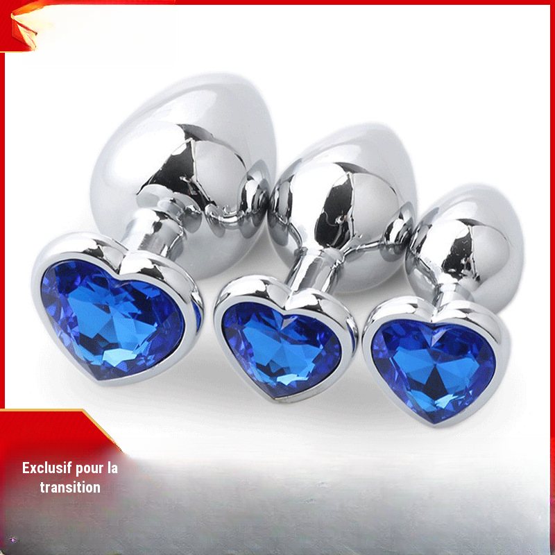 Ensemble de plugs anaux en métal en forme de cœur pour stimulation douce