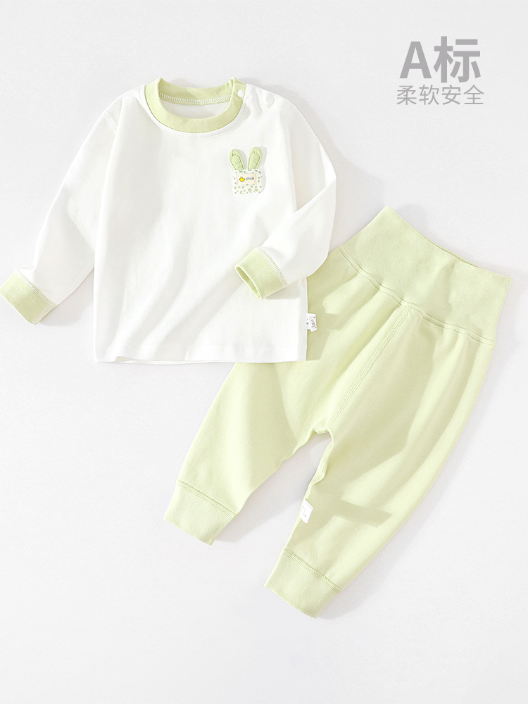 Ensemble pyjama thermique bébé en coton, manches longues et pantalon