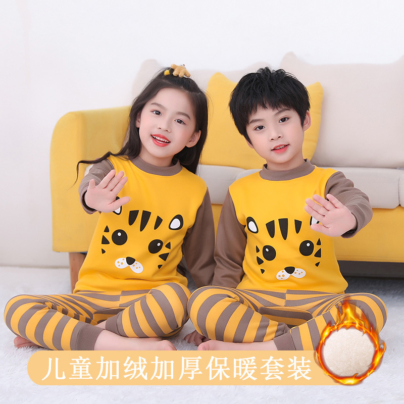 Ensemble thermique enfant, haut manches longues et pantalon, chaud pour l'hiver