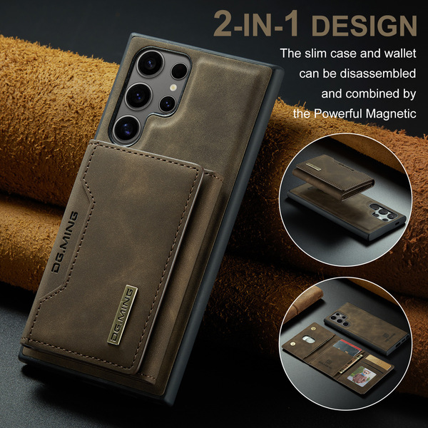 Étui 2 en 1 avec porte-carte magnétique pour Samsung Galaxy S24 Ultra, S23 Ultra