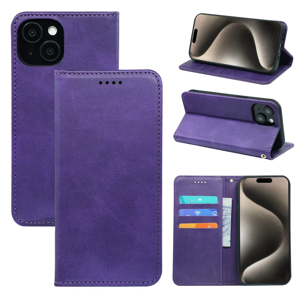 Étui cuir PU à rabat magnétique pour Samsung Galaxy S24 FE à S26 Ultra