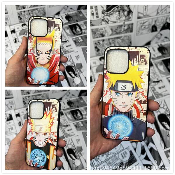 Étui de téléphone portable à illusion changeante d'image 3D, anime One Piece Naruto
