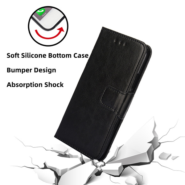 Étui en cuir avec support et porte-carte pour iPhone 17 Pro Max, 16 Pro, 17, 16