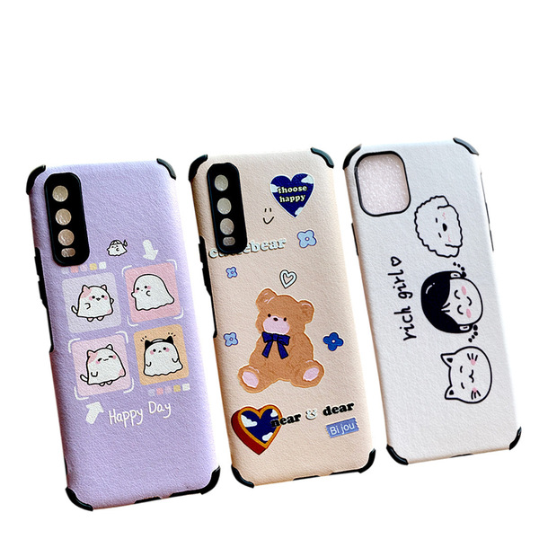 Étui souple en similicuir à motifs animaux pour smartphone