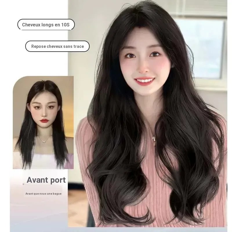 Extension de cheveux artificiels ondulés, clip U invisible pour volume