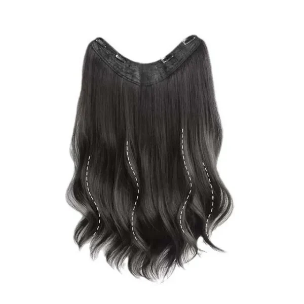 Extension de cheveux artificiels ondulés, clip U invisible pour volume