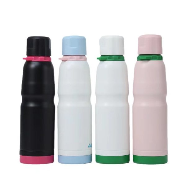 Gourde isotherme en acier inoxydable 550 ml avec corde de transport