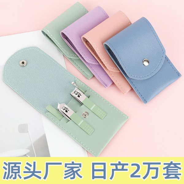Kit de manucure 4 pièces avec pochette pliable pour ongles
