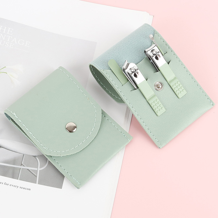 Kit de manucure 4 pièces avec pochette pliable pour ongles
