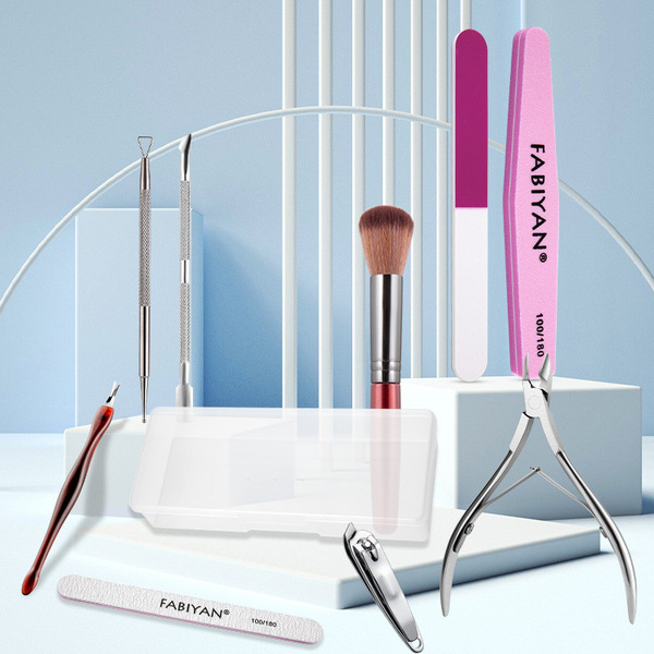 Kit manucure en acier inoxydable pour soin des ongles et des cuticules