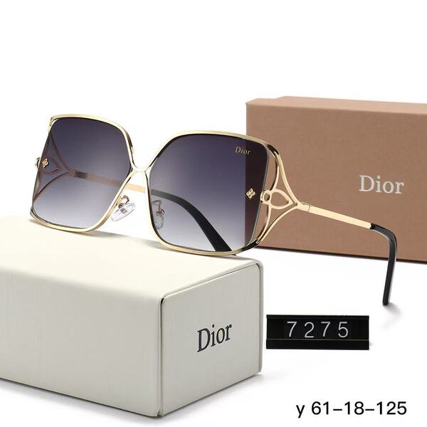 Lunettes de soleil carrées rétro à monture métal doré, verres gris UV380