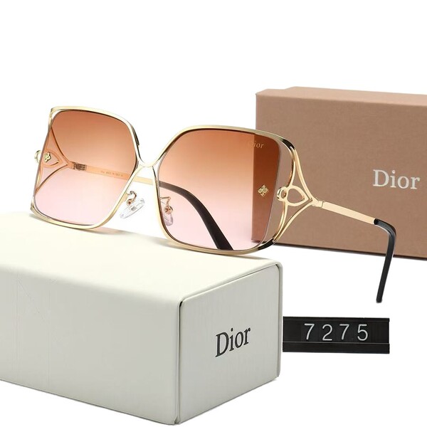 Lunettes de soleil carrées rétro à monture métal doré, verres gris UV380