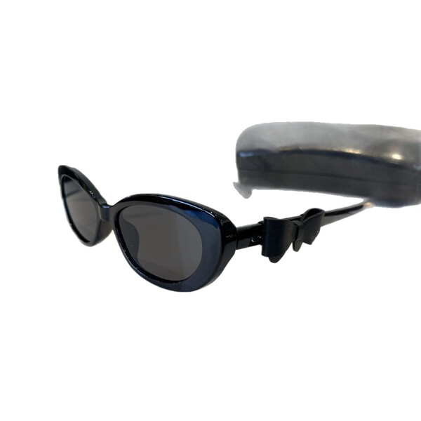 Lunettes de soleil oeil de chat avec noeud amovible, style rétro