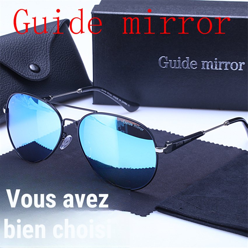 Lunettes de soleil polarisées UV400 pour homme et femme, monture métal rétro
