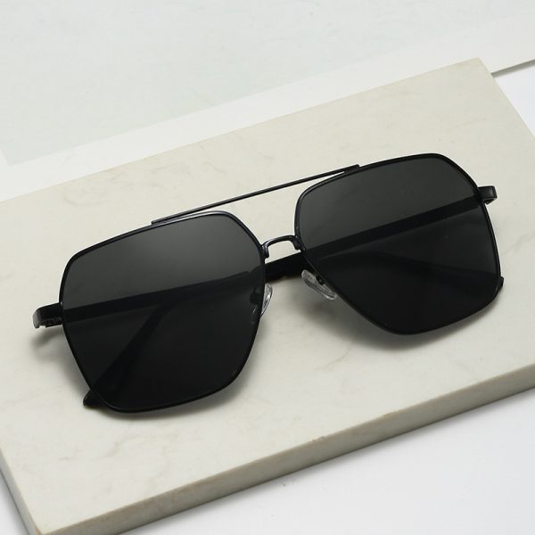 Lunettes de soleil rétro double pont unisexe avec protection UV380