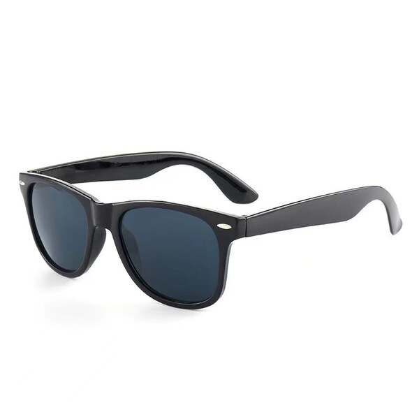 Lunettes de soleil rétro UV400 pour adulte, monture pleine, verres gris