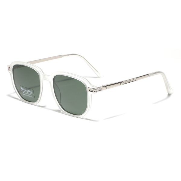 Lunettes de soleil rondes polarisées UV400 en TR90 pour homme et femme