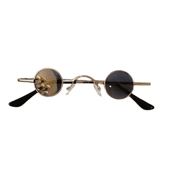 Lunettes de soleil rondes rétro style punk pour homme et femme UV400