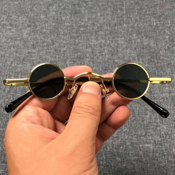Lunettes de soleil rondes rétro style punk pour homme et femme UV400