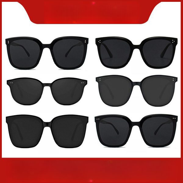 Lunettes de soleil UV400 à monture noire et verres gris, homme et femme