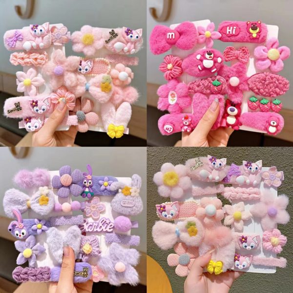 Pince à cheveux peluche LinaBell et animaux pour enfant, lot de pinces fantaisie