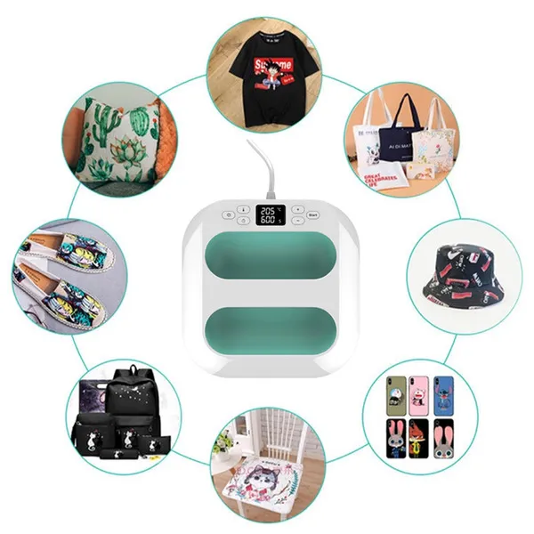 Presse à chaud manuelle portable pour transfert thermique sur vêtements