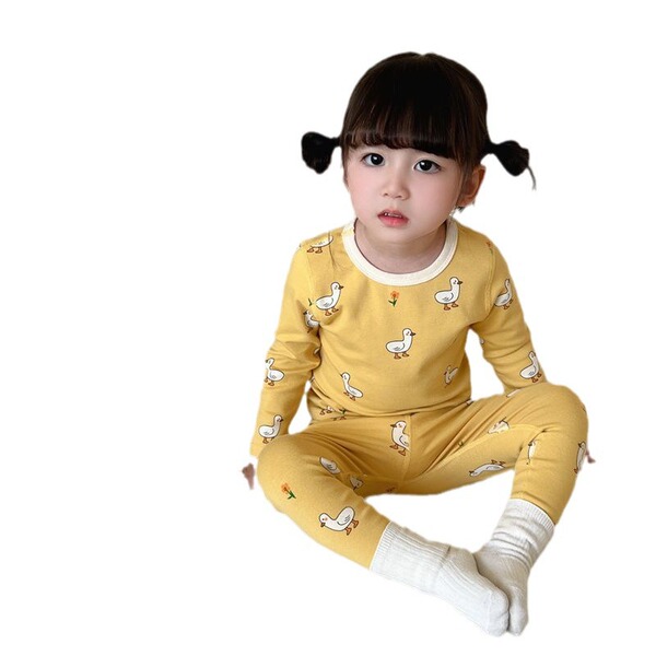 Pyjama en coton pour enfant, motif chiot, chaud et doux, tailles 90 à 150 cm