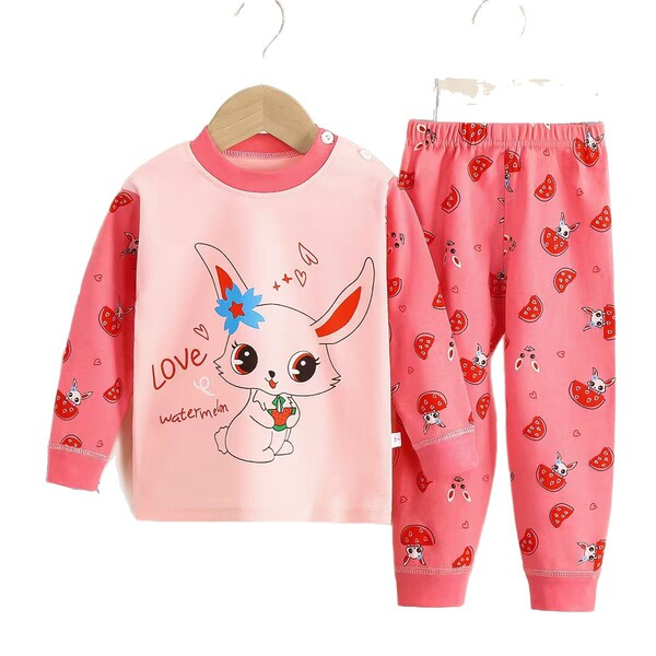 Pyjama enfant coton ensemble manches longues et pantalon, 2 pièces
