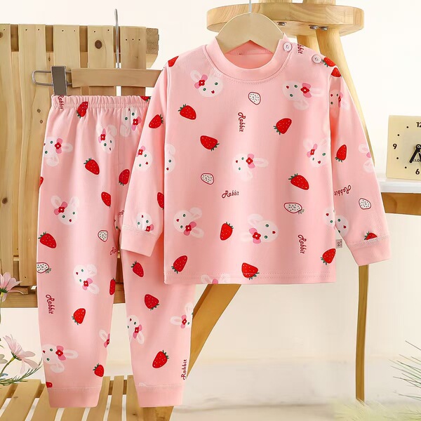 Pyjama enfant coton ensemble manches longues et pantalon, 2 pièces