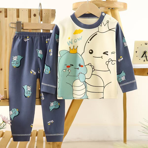 Pyjama enfant coton ensemble manches longues et pantalon, 2 pièces