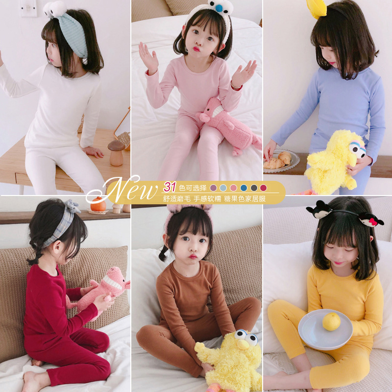 Pyjama enfant coton manches longues, ensemble deux pièces unisexe