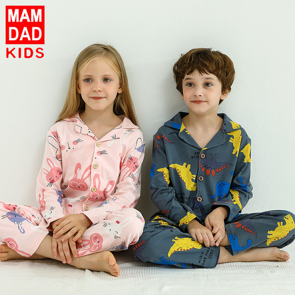 Pyjama enfant en coton, ensemble automne hiver style coréen, unisexe