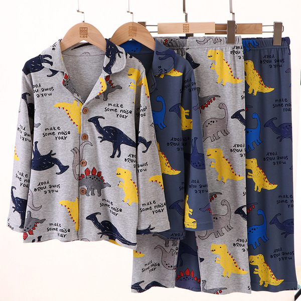 Pyjama enfant en coton, ensemble automne hiver style coréen, unisexe