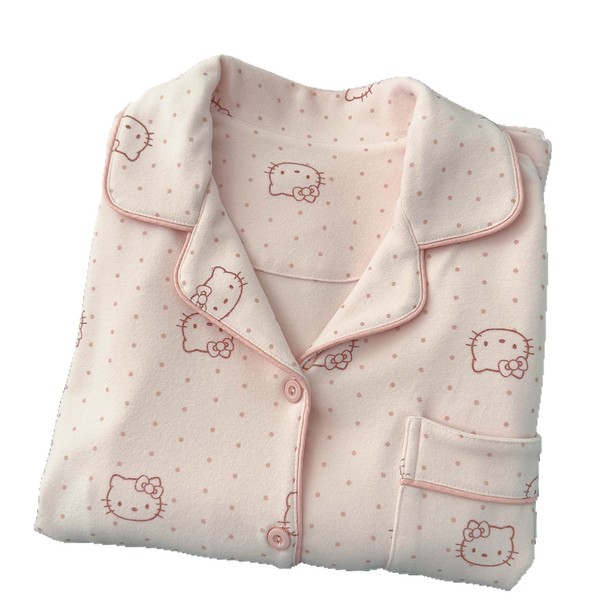 Pyjama Hello Kitty femme en velours corail, automne hiver