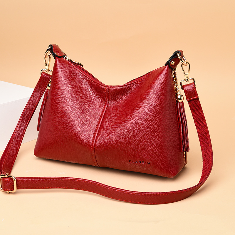 Sac à bandoulière femme avec glands style coréen en PU
