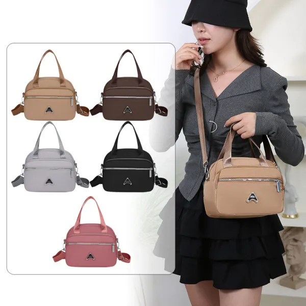 Sac à bandoulière femme en tissu Oxford, grande capacité et poche téléphone