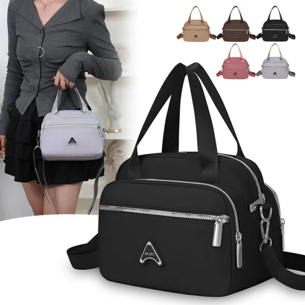 Sac à bandoulière femme en tissu Oxford, grande capacité et poche téléphone