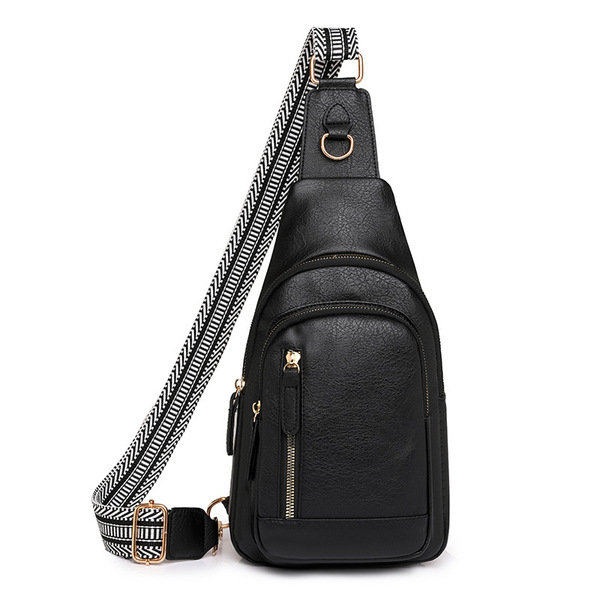 Sac à bandoulière femme spacieux en cuir PU, style rétro, coutures apparentes