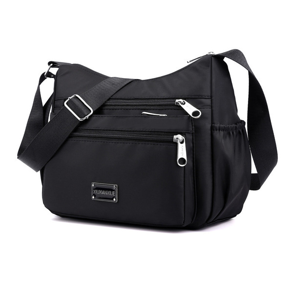 Sac à bandoulière femme spacieux en nylon, multi-poches