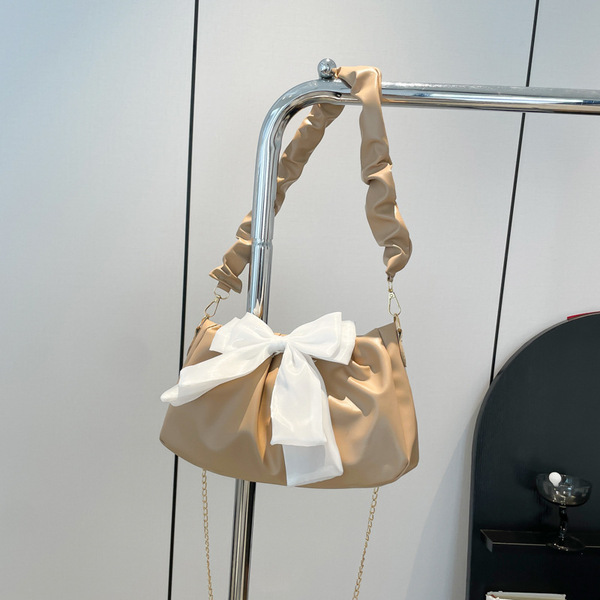Sac à main bandoulière femme avec nœud, style urbain, simili cuir