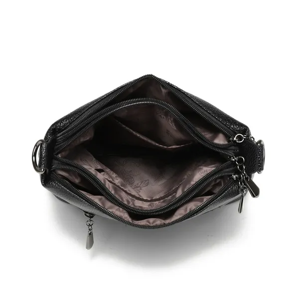 Sac à main crocodile souple, bandoulière et épaule, multi-poches
