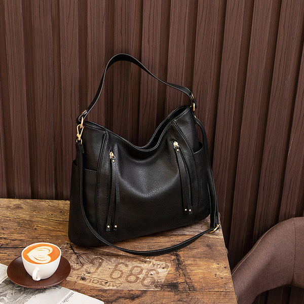 Sac à main croissant en PU pour femme avec bandoulière