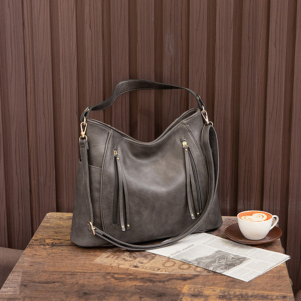Sac à main croissant en PU pour femme avec bandoulière