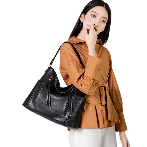 Sac à main croissant en PU pour femme avec bandoulière