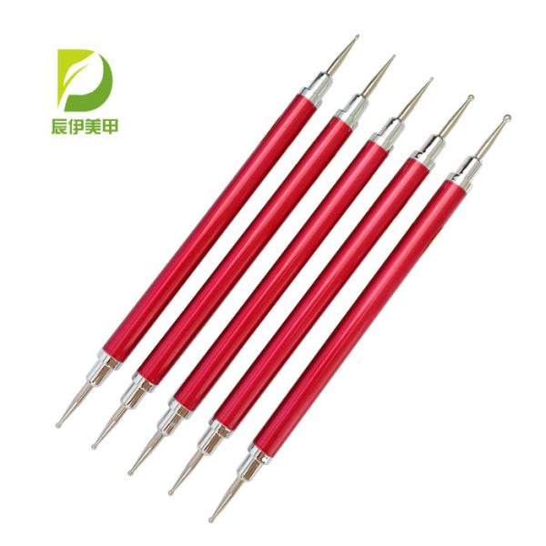 Stylo nail art double embout 5 pièces pour pointillés et strass