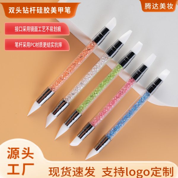 Stylo nail art silicone double embout pour dessin et décoration d'ongles