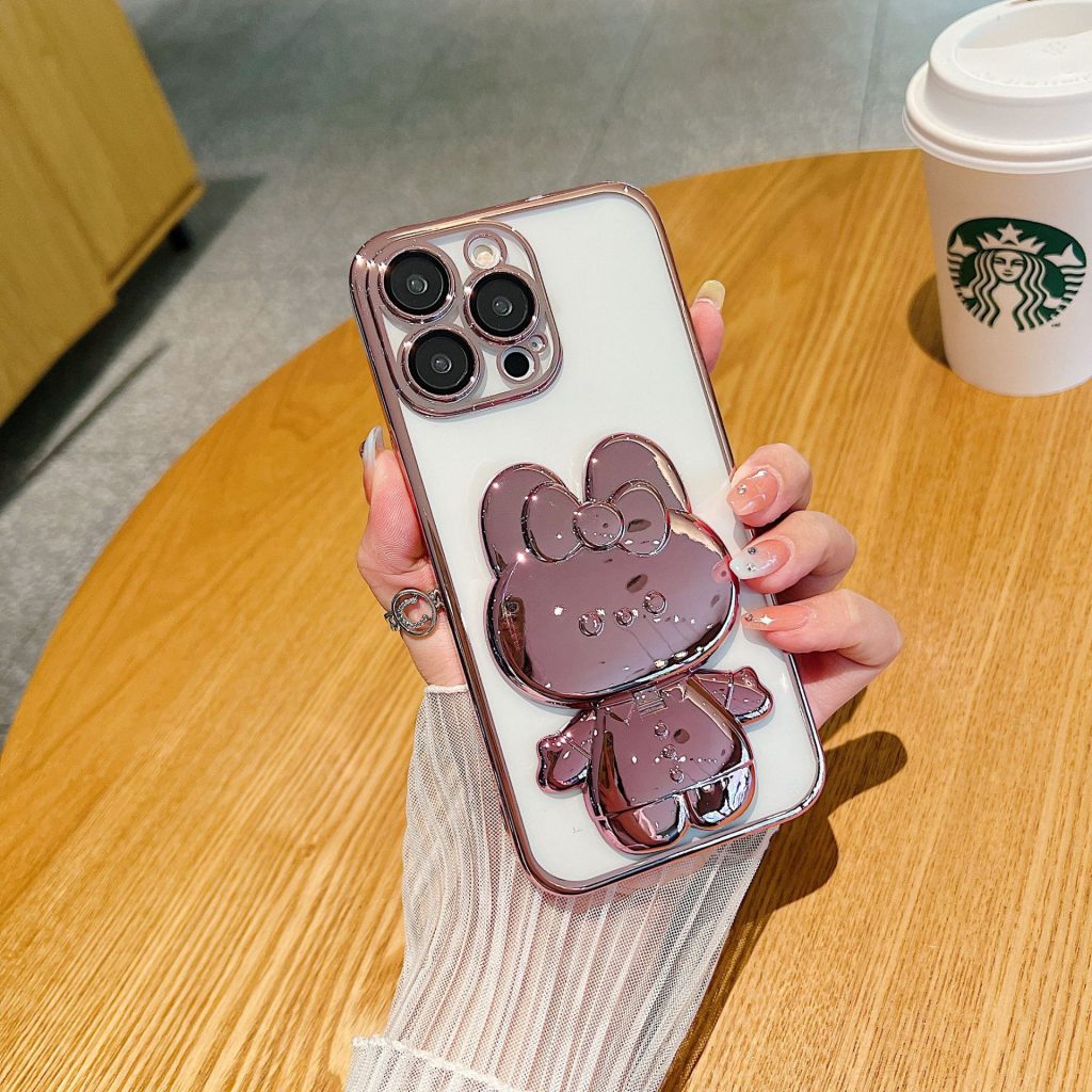 Support téléphone miroir Hello Kitty pour bureau, usage horizontal et vertical